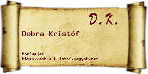 Dobra Kristóf névjegykártya